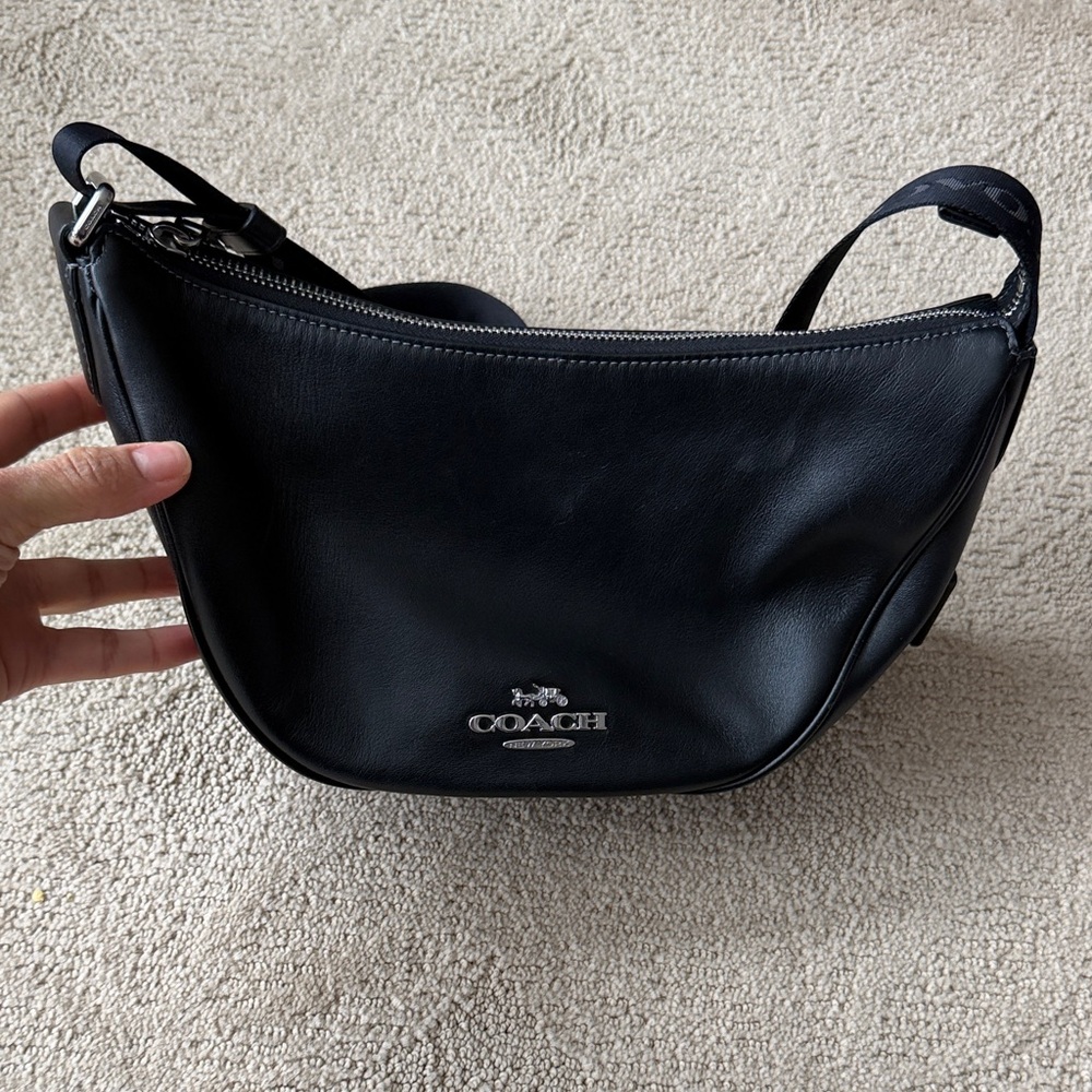 Coach Midnight Black Leather Crossbody